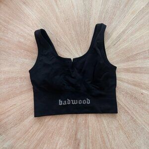 Badwood Hardbody Crop Top - Seamless - Black - Medium